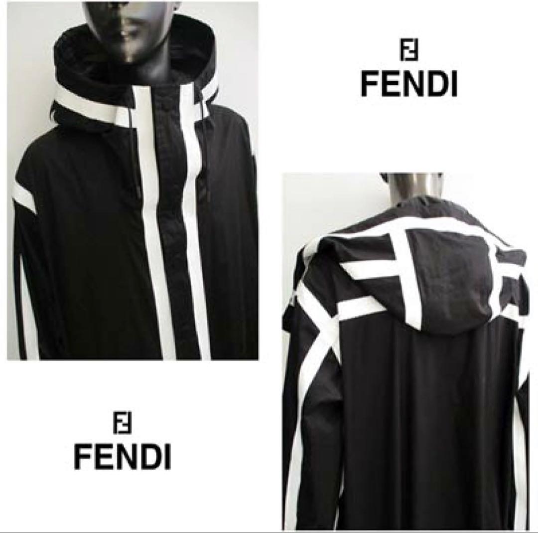 希少！！FENDI 46ストライプデザイン ナイロンジャケット