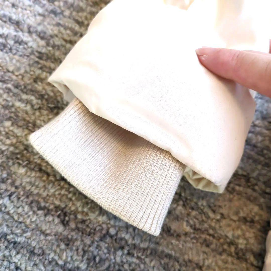 KETTY　女優襟　ダウンコート　ラグジュアリー　ホワイト　ウエストリボン　М