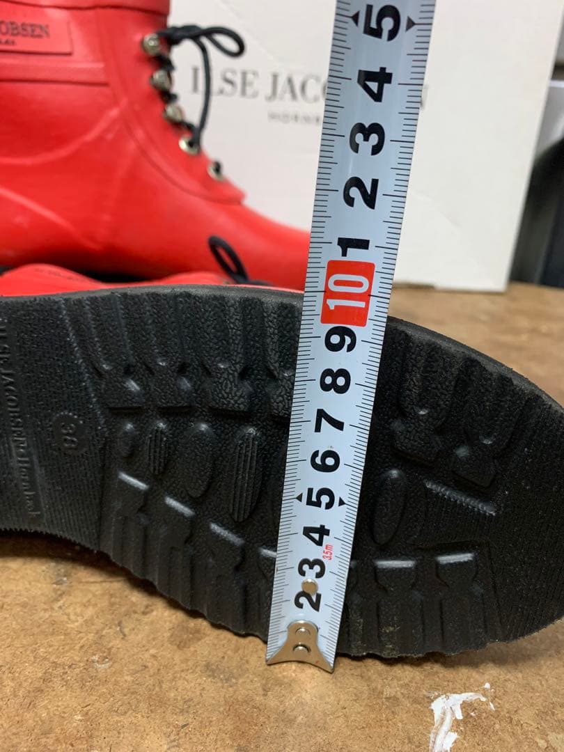 38 未使用 イルセヤコブセン デンマーク レインブーツ 起毛 レインシューズ