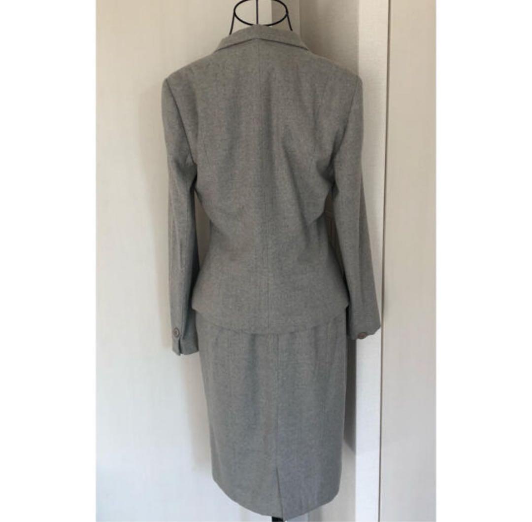 ハナエモリ グレー スーツ セット　ウール　フォーマル　卒業式　卒園式　入学式