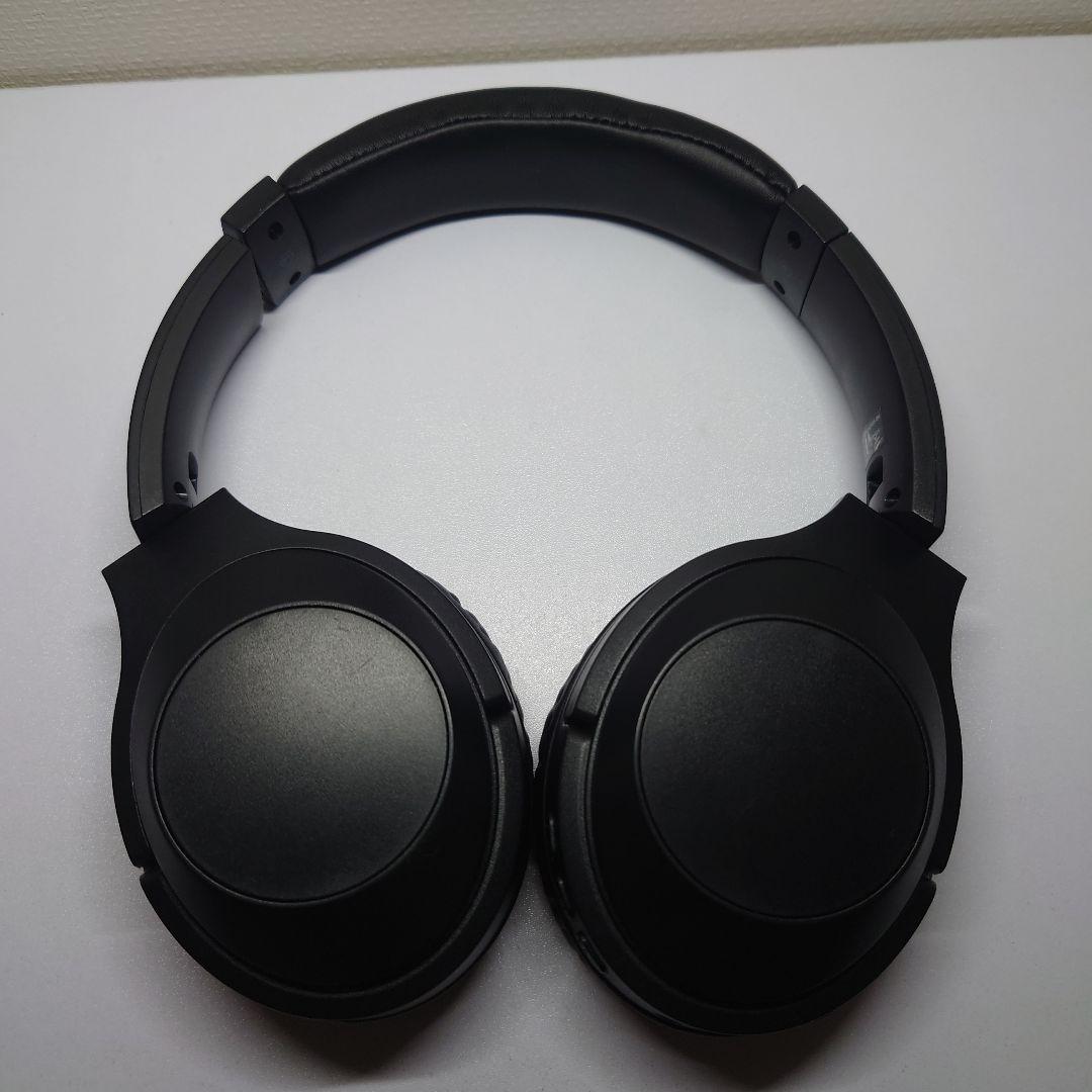 ブラック ワイヤレスヘッドホン オーバーイヤー