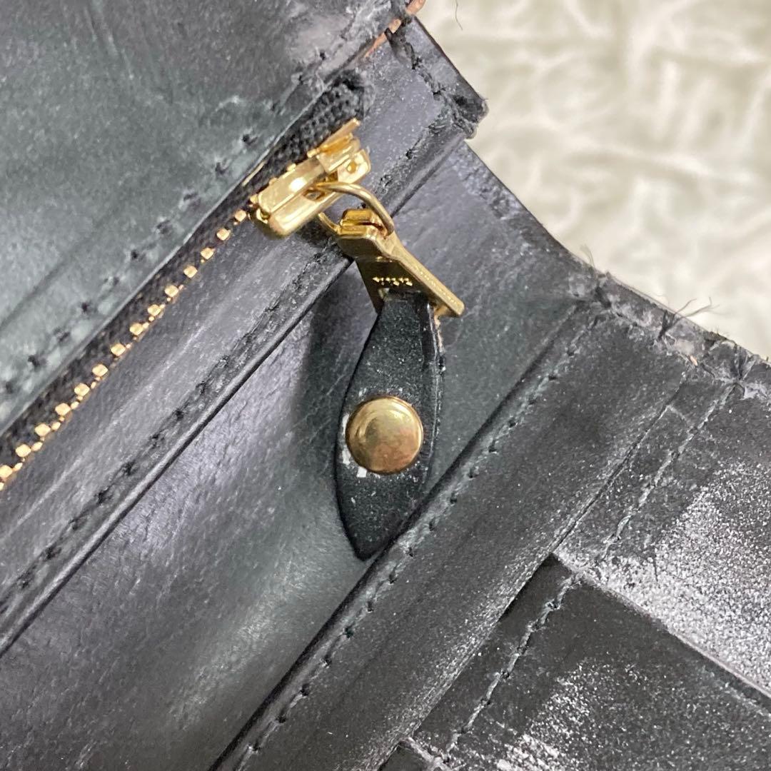 《良品》GLEN 長財布 ブラック レザー 本革 イギリス シボ