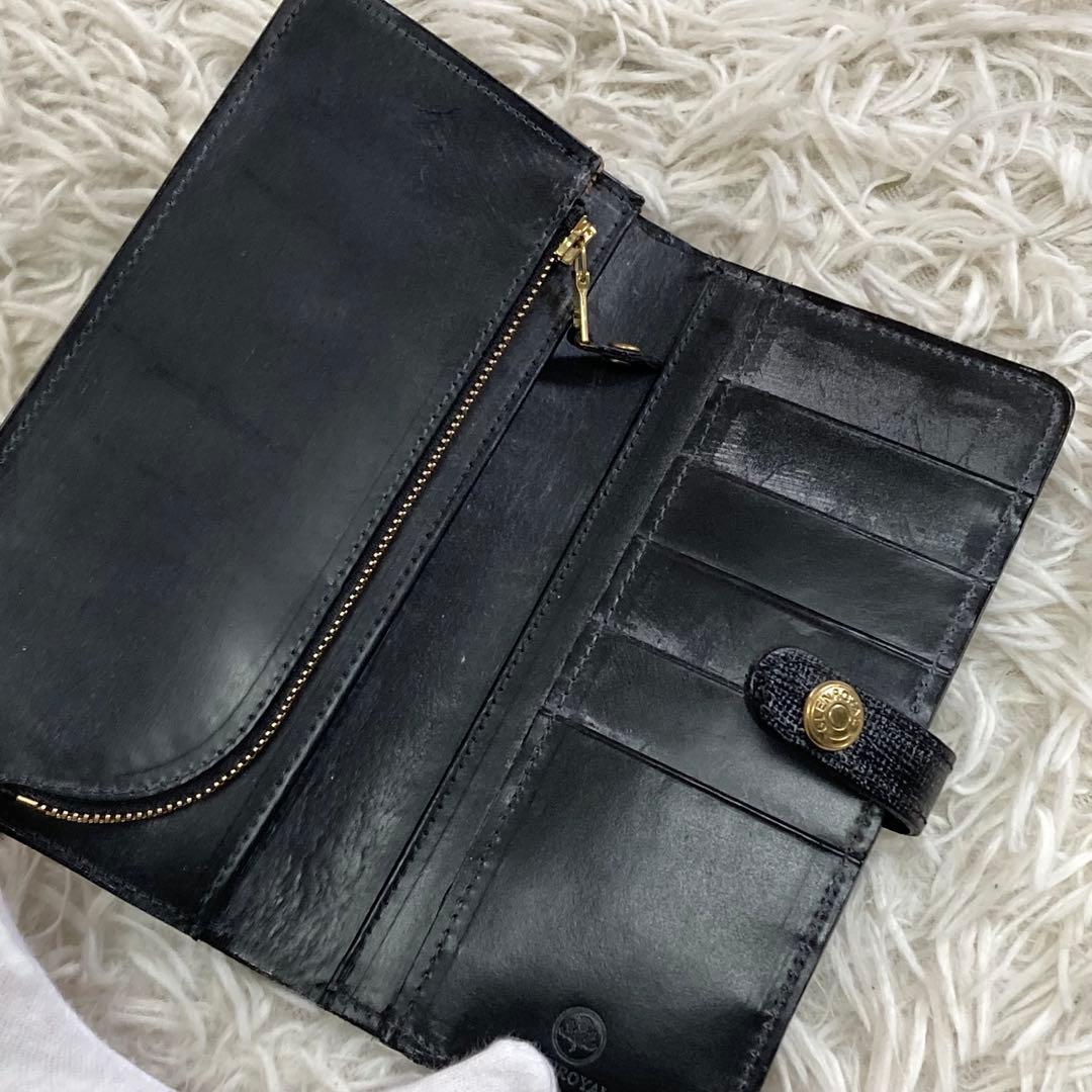 《良品》GLEN 長財布 ブラック レザー 本革 イギリス シボ
