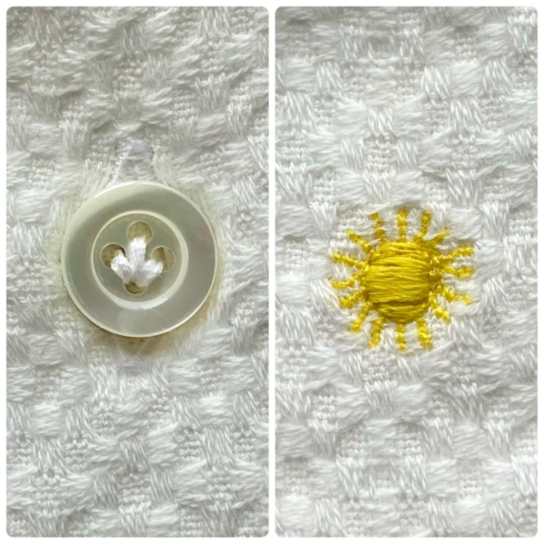 【極美品 洗える ジャガード織】ジャンネット　シャツ　ホリゾンタルカラー　白　M