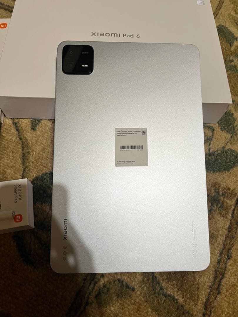 Xiaomi Pad 6 シルバー スタイラスペン付き