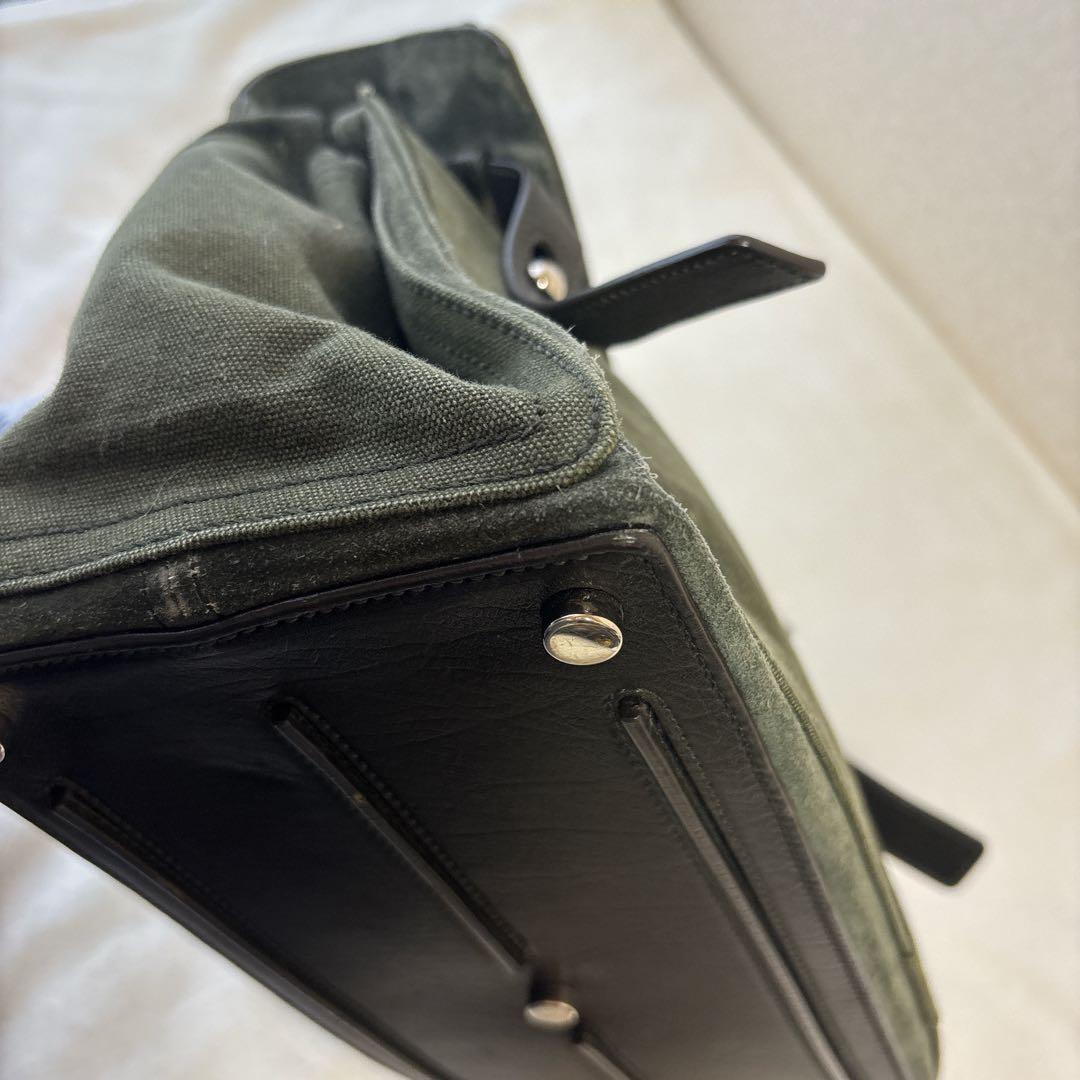 【伊勢丹限定】イヴサンローラン ミューズトゥ ミリタリーキャンバス × レザー