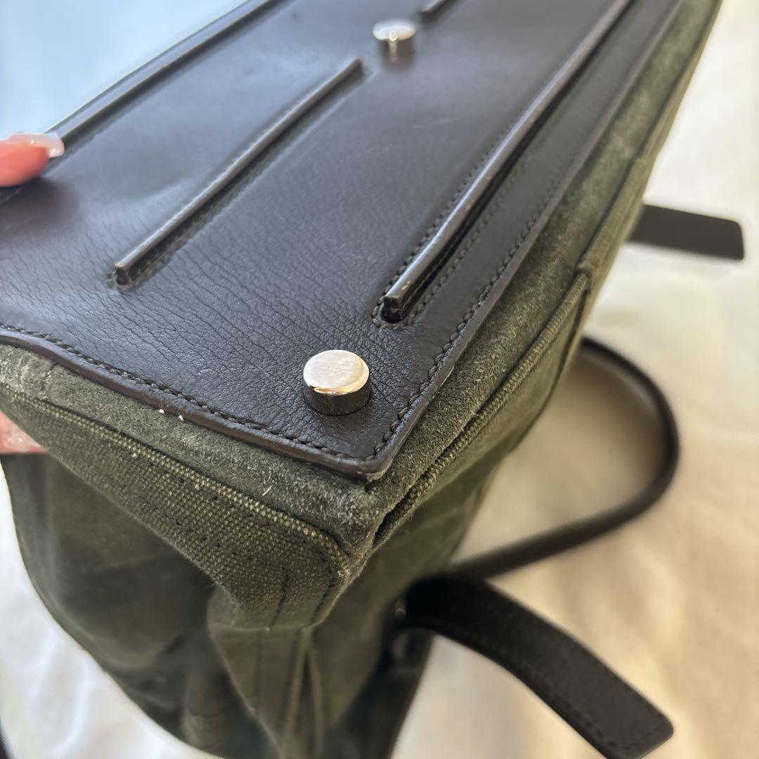 【伊勢丹限定】イヴサンローラン ミューズトゥ ミリタリーキャンバス × レザー