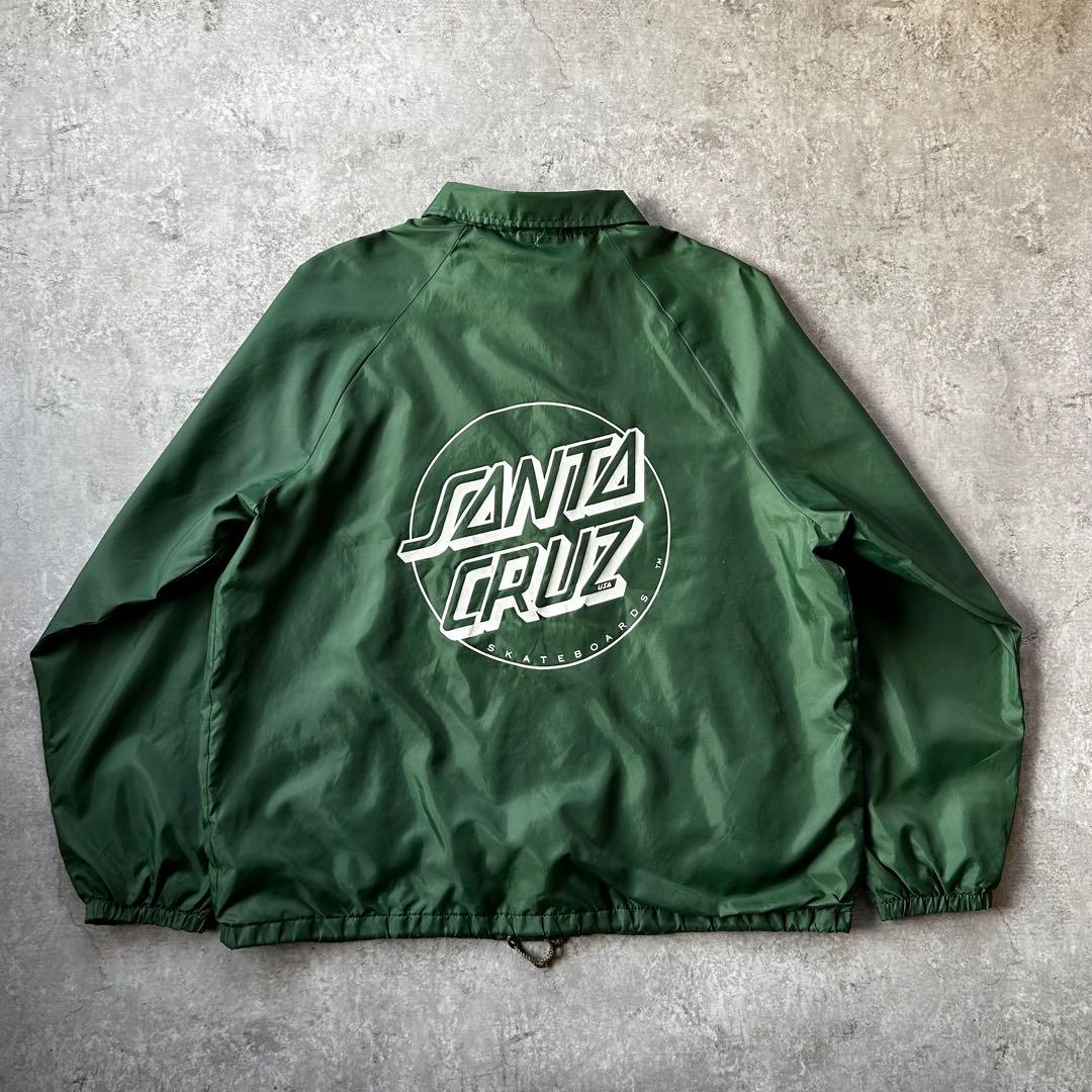 90s サンタクルーズ コーチジャケット USA製 グリーン XL スケート
