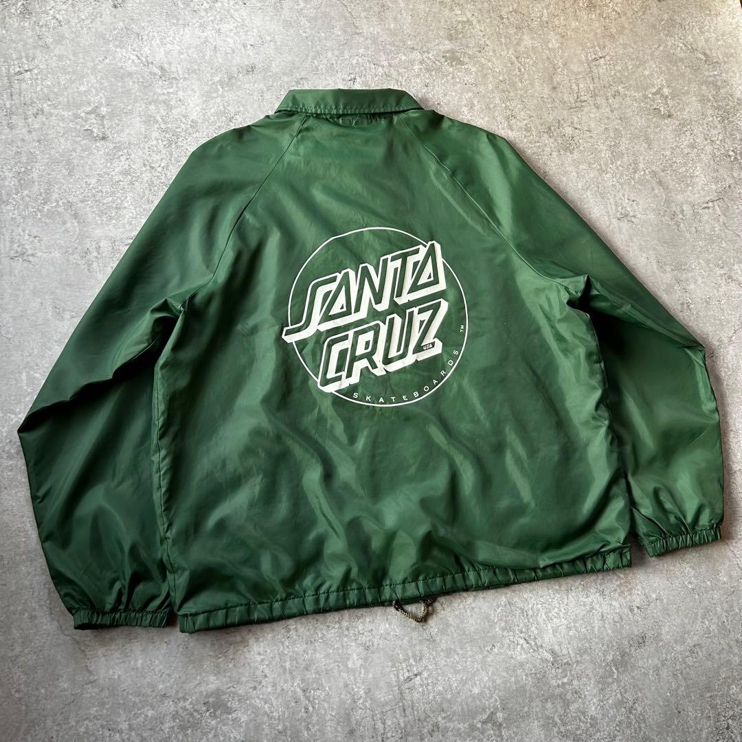 90s サンタクルーズ コーチジャケット USA製 グリーン XL スケート