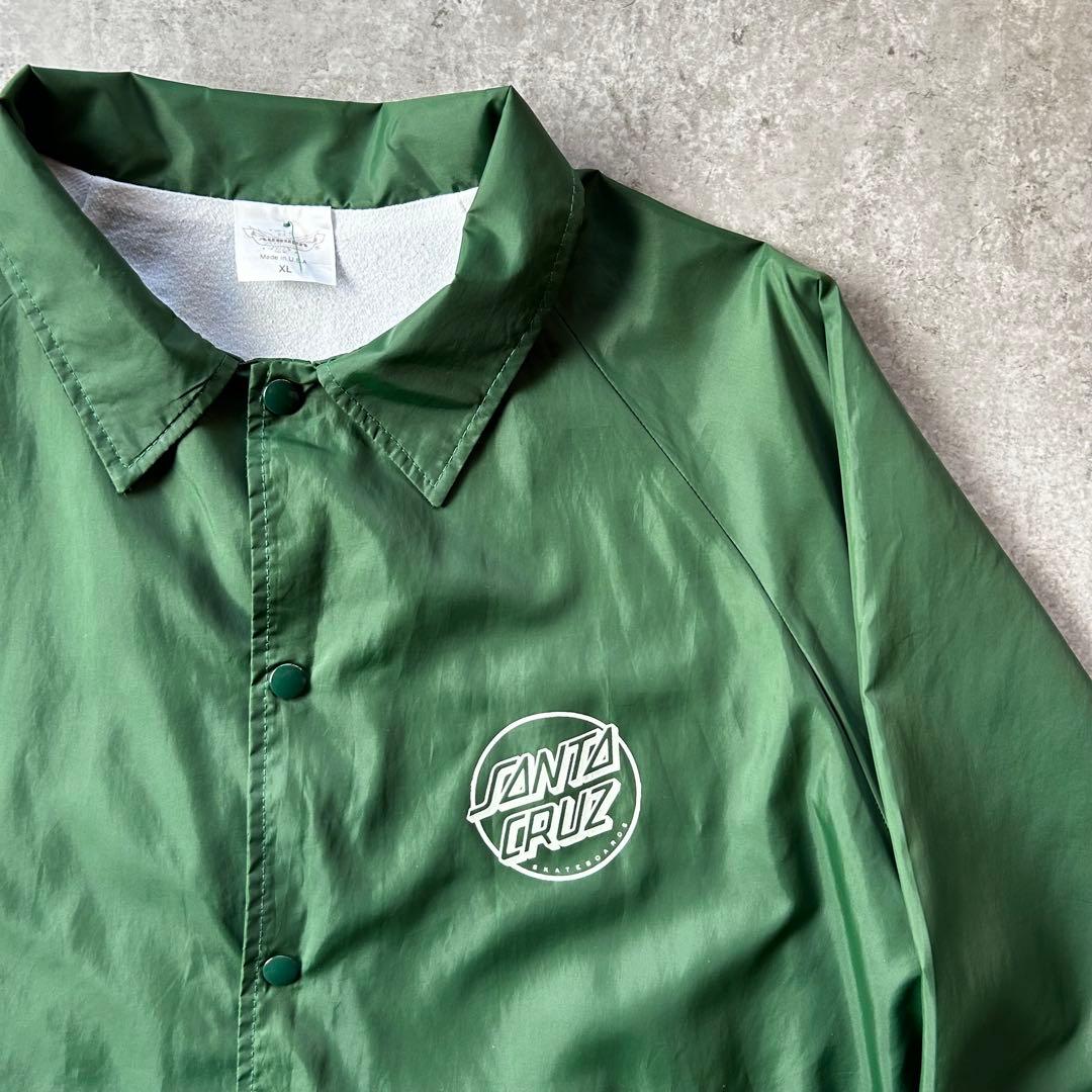 90s サンタクルーズ コーチジャケット USA製 グリーン XL スケート