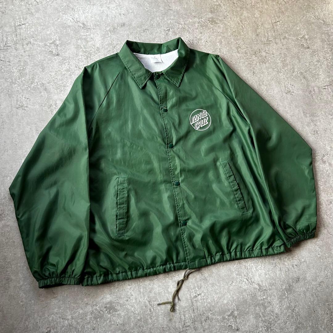 90s サンタクルーズ コーチジャケット USA製 グリーン XL スケート