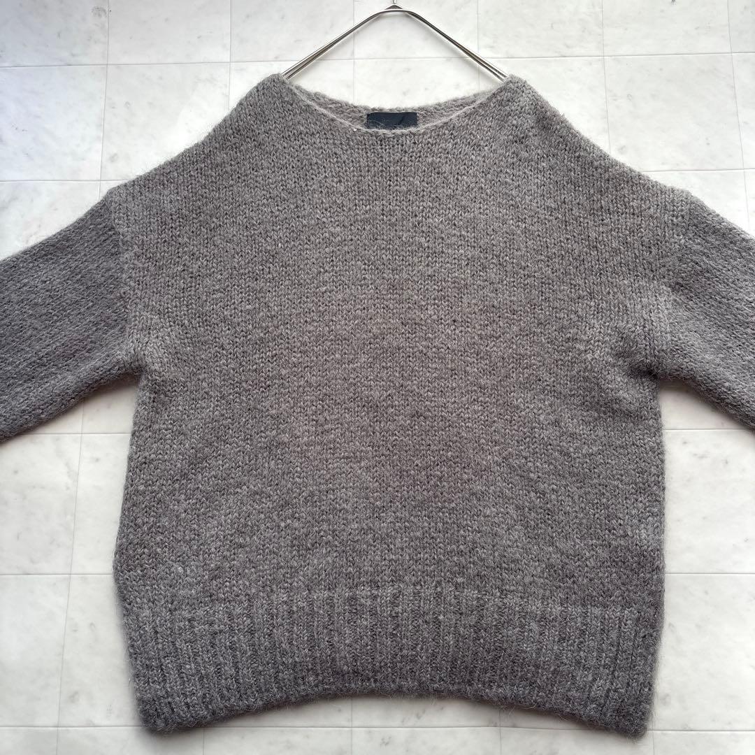 レサージュ 3GモヘヤMIXプルオーバー ニット グレー アルパカ混 セーター