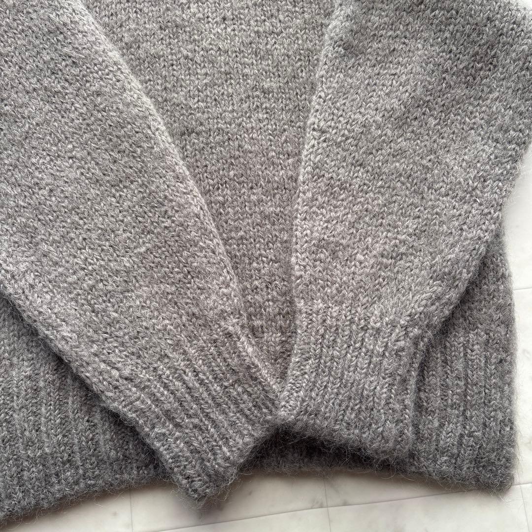 レサージュ 3GモヘヤMIXプルオーバー ニット グレー アルパカ混 セーター