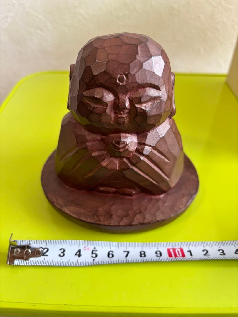 木彫　瀧川千春　『お地蔵さん』　約10センチ 木箱付き