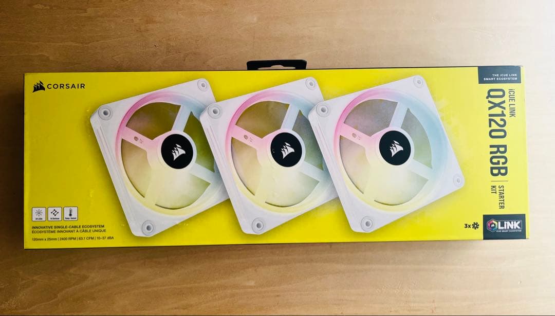 Corsair QX120 RGB ファン 3個セット ホワイト②