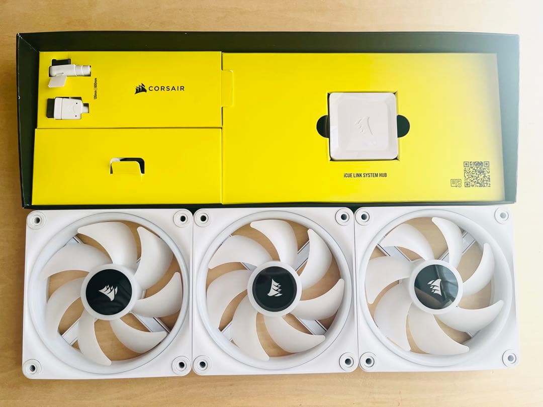 Corsair QX120 RGB ファン 3個セット ホワイト②