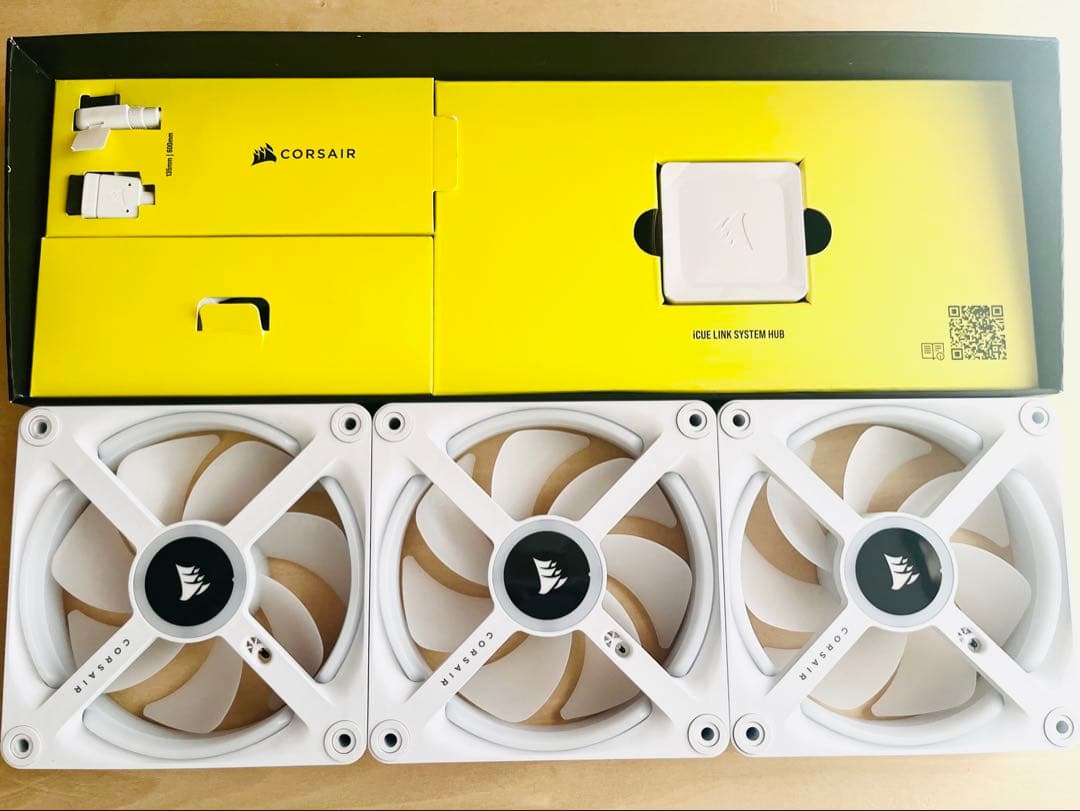 Corsair QX120 RGB ファン 3個セット ホワイト②