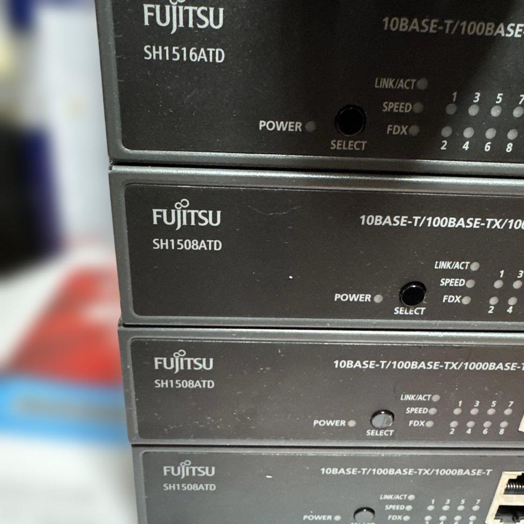 富士通　スイッチングハブ SH1516ATD 1台　SH1508ATD 3台