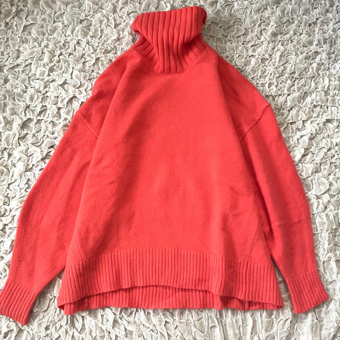 美品 B&Y ユナイテッドアローズ　 ウールカシミヤ タートルニット　ピンク