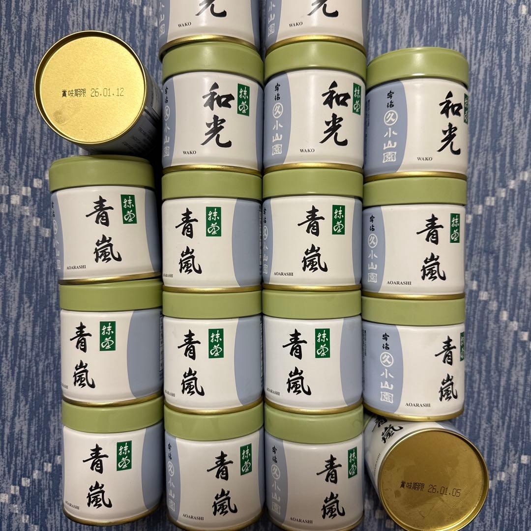丸久小山園 抹茶 12 青嵐 40g缶 , 6 和光 40g缶