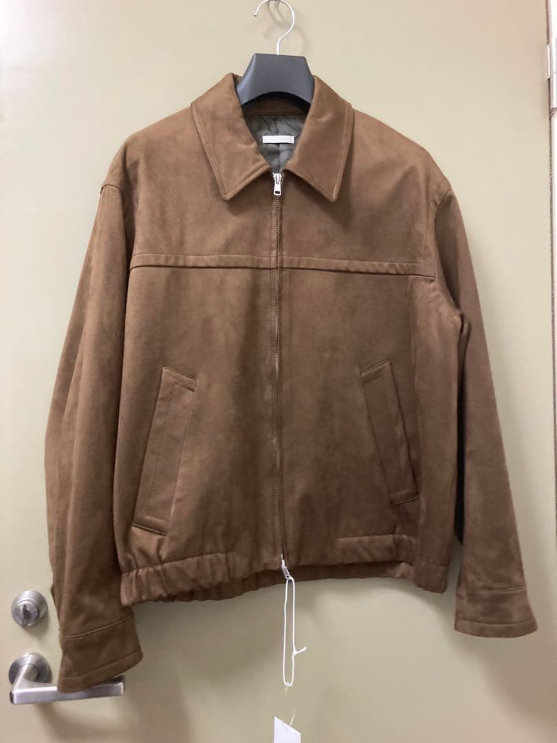 wym lidnm FAUX SUEDE ZIP BLOUSON ブラウン M