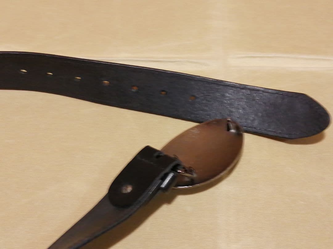 ア*N様 90s USA製 Levi's 501 希少バックル 本革 ベルト 1