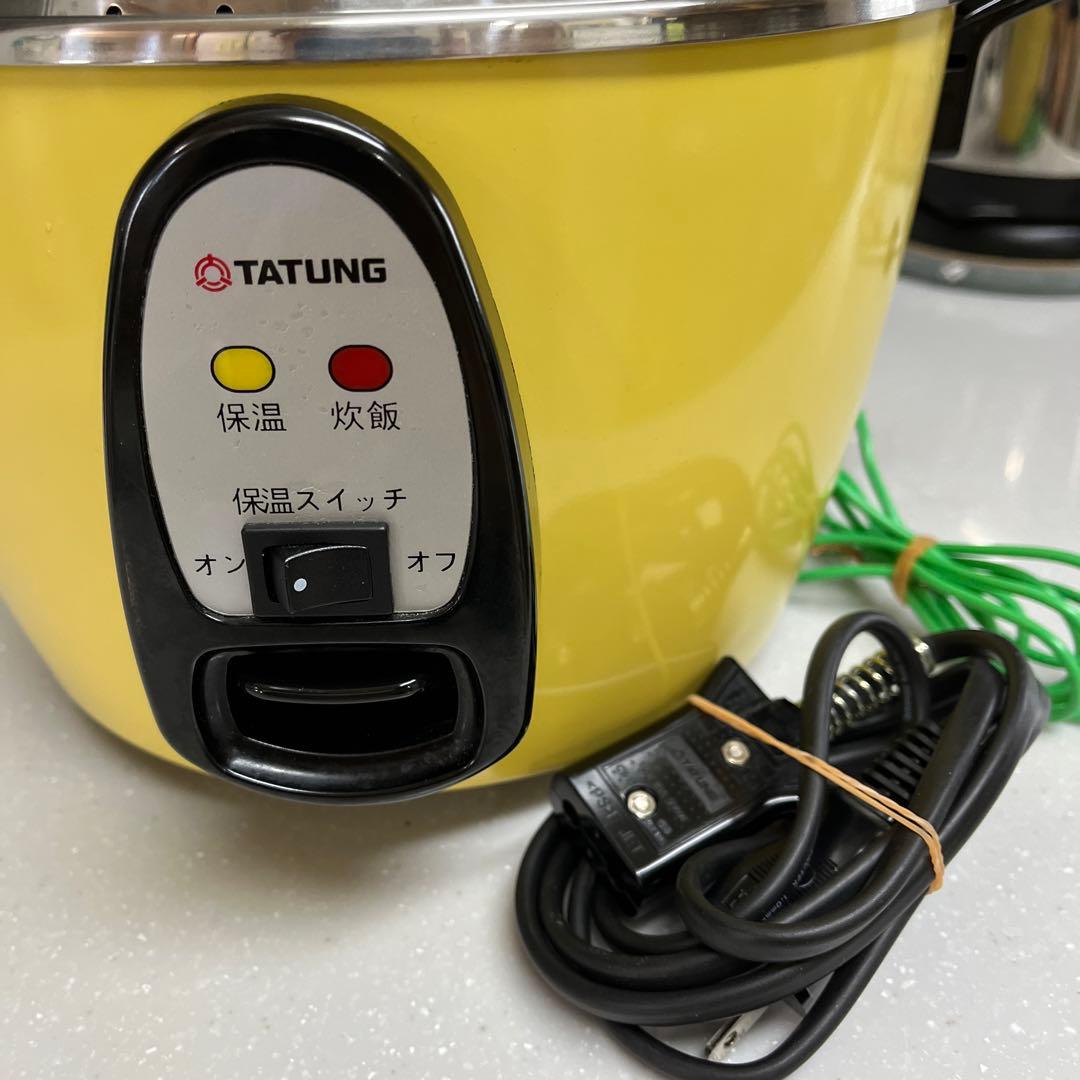 大同電鍋(電気釜) 炊飯器 6合 外鍋ステンレス製ー黄ー Mサイズ