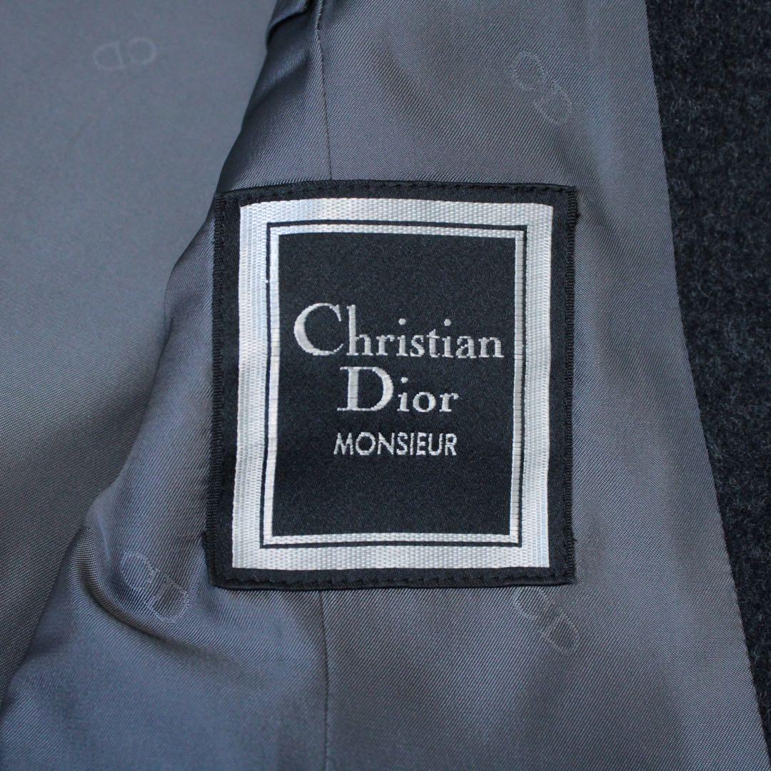 Christian Dior カシミヤ混 ダブルブレスト チェスターコート L