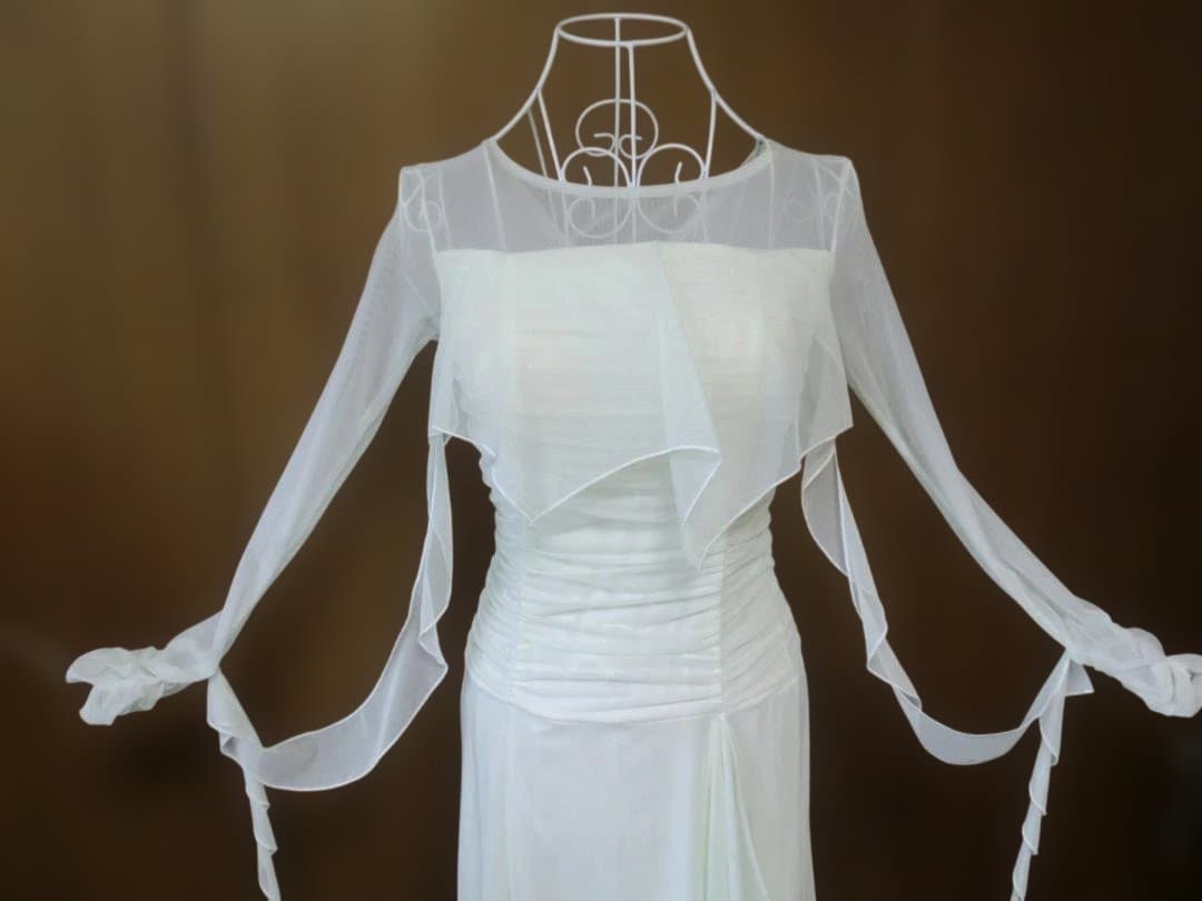 【新品タグ付】日本製/オフ白/スタンダードドレス☆社交ダンス