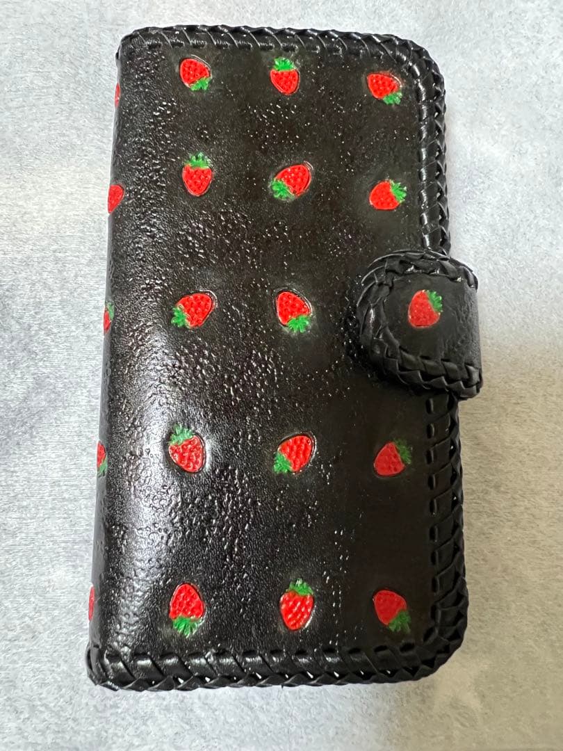 ハンドメイド本牛革手帳型スマホケース