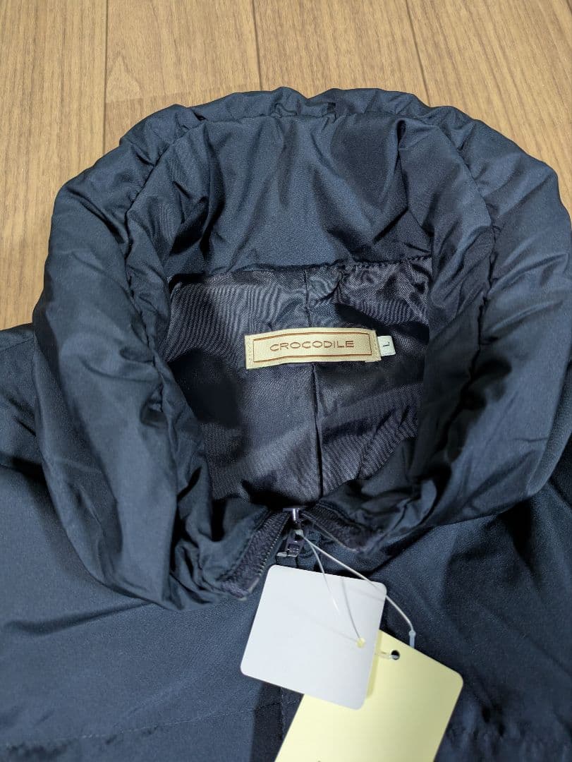 お値下げCROCODILE ダウンジャケットコートLサイズネイビー　新品タグ付き