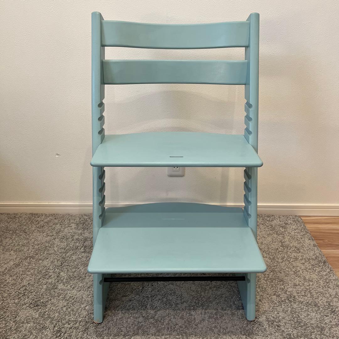STOKKE ストッケ トリップトラップ アクアブルー 転倒防止付 廃盤色 希少