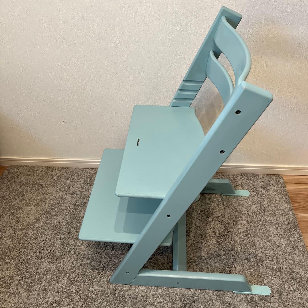 STOKKE ストッケ トリップトラップ アクアブルー 転倒防止付 廃盤色 希少