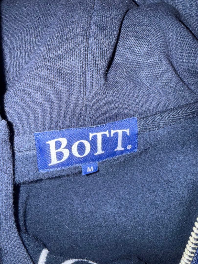 トップス BOTT Logo Zip Hoodie Navy M
