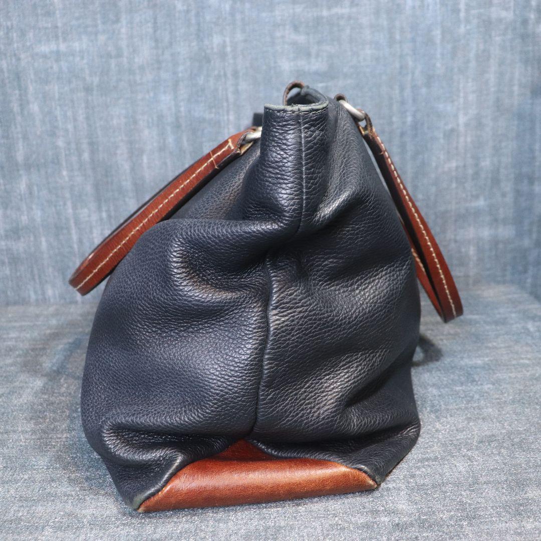 ダニエル&ボブ トゥモローランド別注 トートバッグ レザー A4可 ネイビー 茶