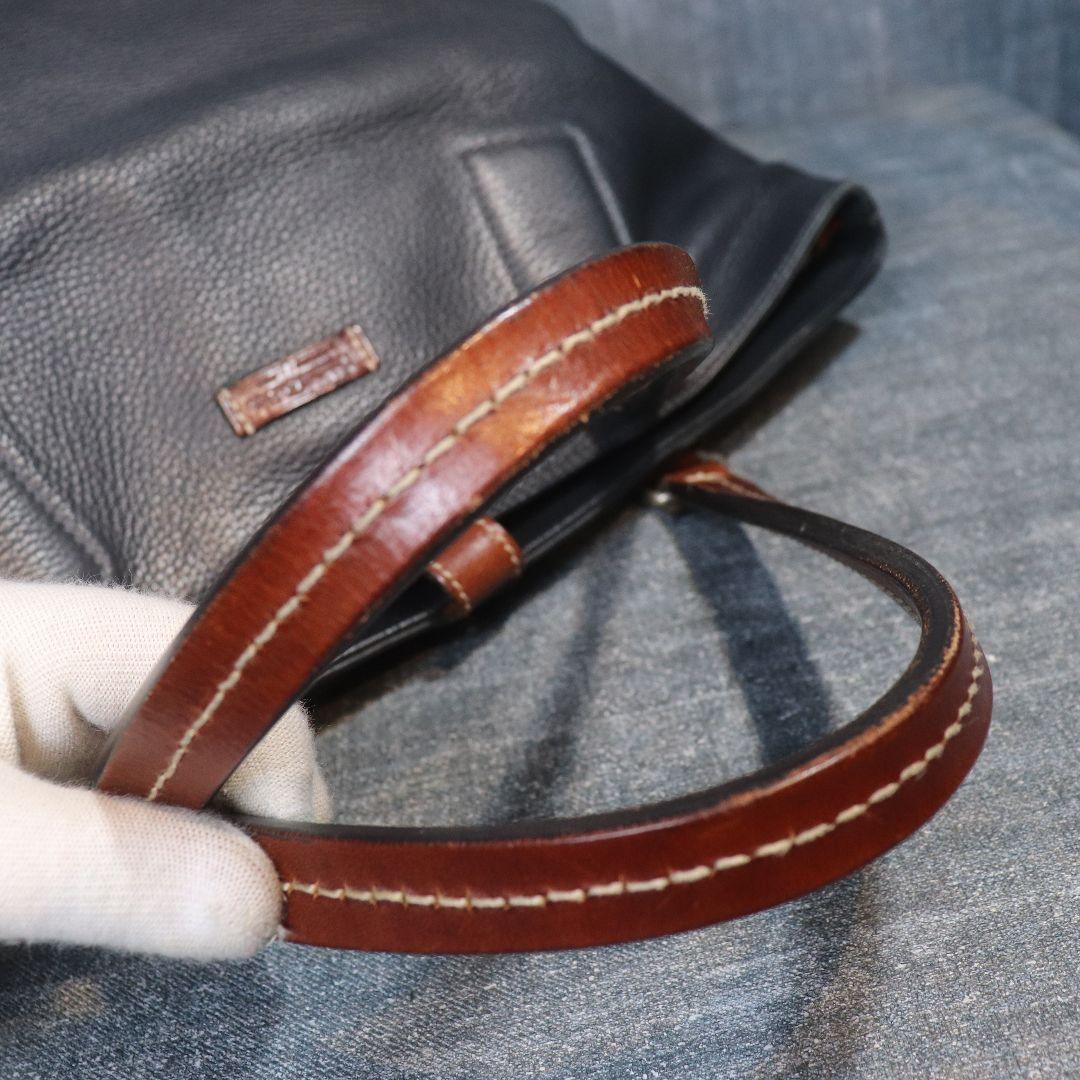 ダニエル&ボブ トゥモローランド別注 トートバッグ レザー A4可 ネイビー 茶