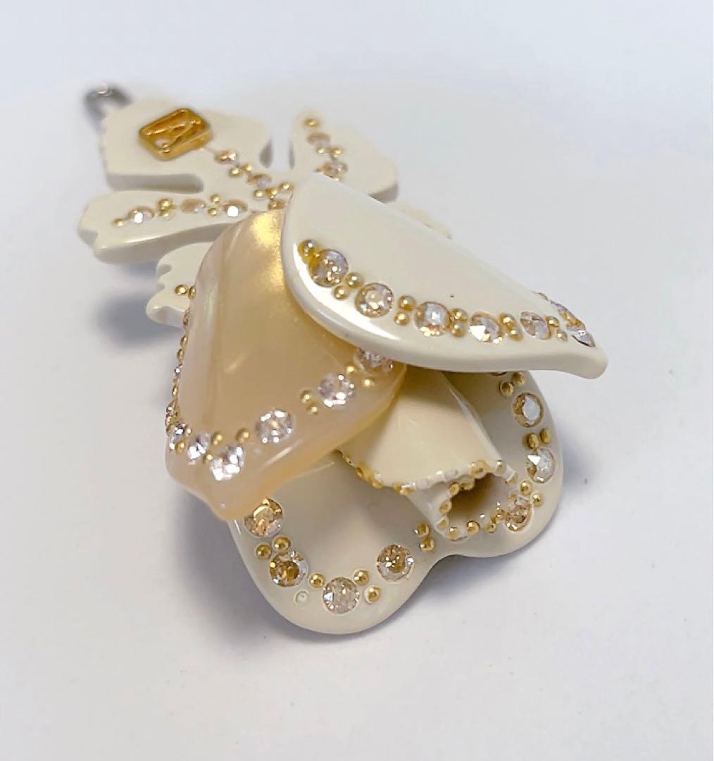 アレクサンドルドゥパリ　ヘアピン　ベージュ　つぼみ　スワロフスキー　キラキラ