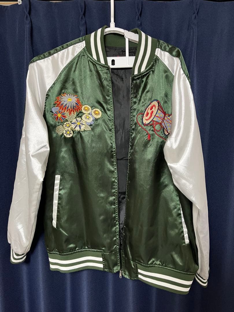 日本伝統刺繍 スカジャン 3L