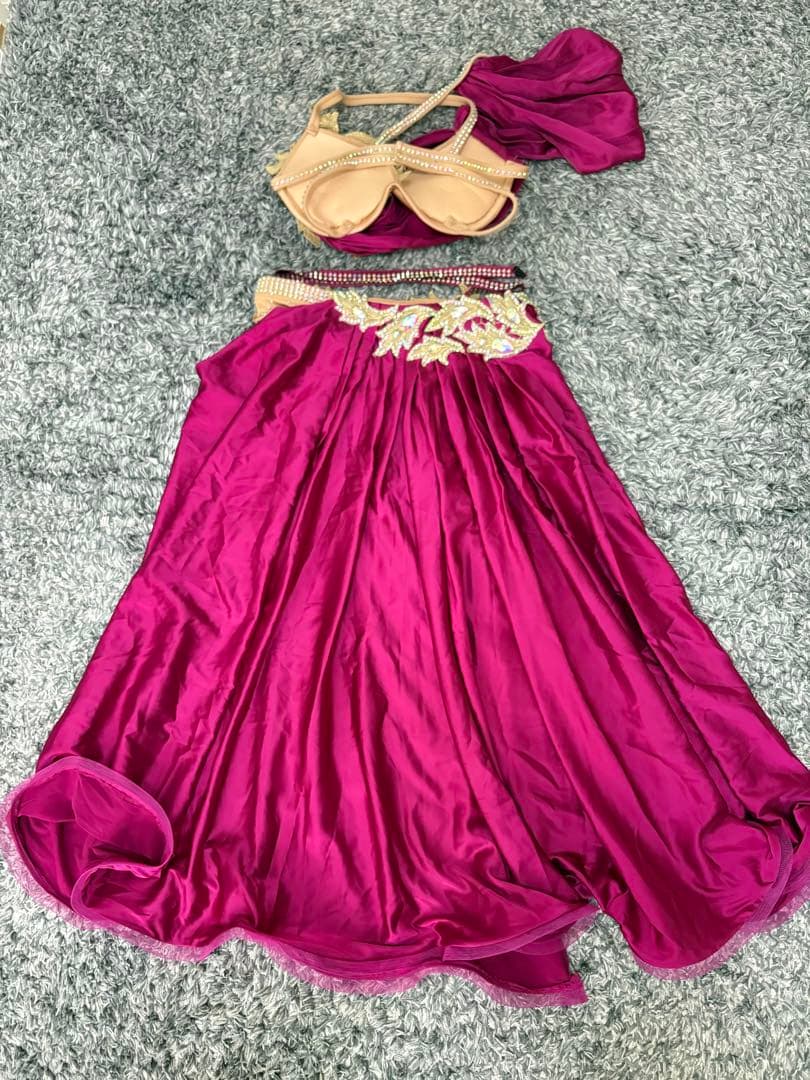 ベリーダンス オリエンタル衣装(インナー一体化スカート)身長150㎝前後の方必見