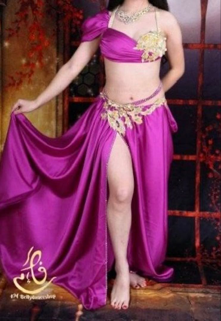 ベリーダンス オリエンタル衣装(インナー一体化スカート)身長150㎝前後の方必見