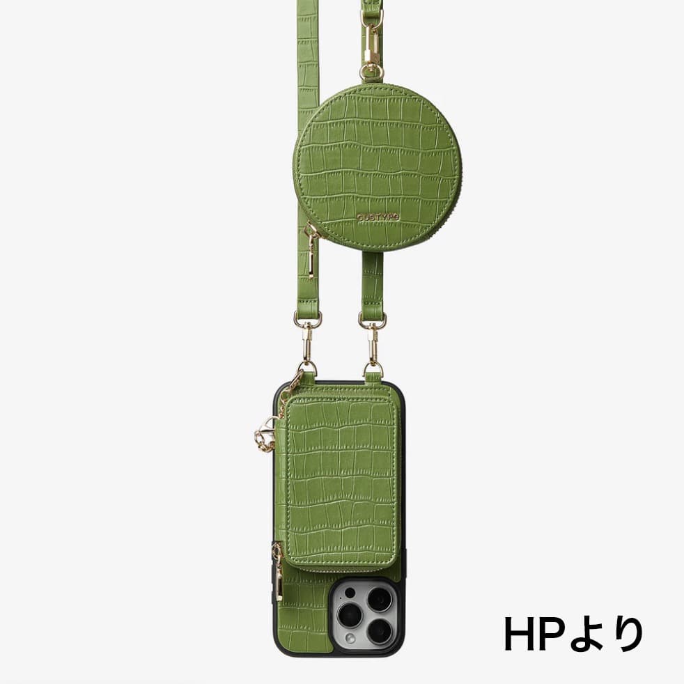 CUSTYPE iPhone 16 Pro ケース MagSafe対応 グリーン