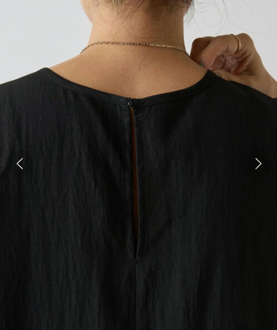 ビアズリー　ギャザーカフスシャツ　黒　新品未使用