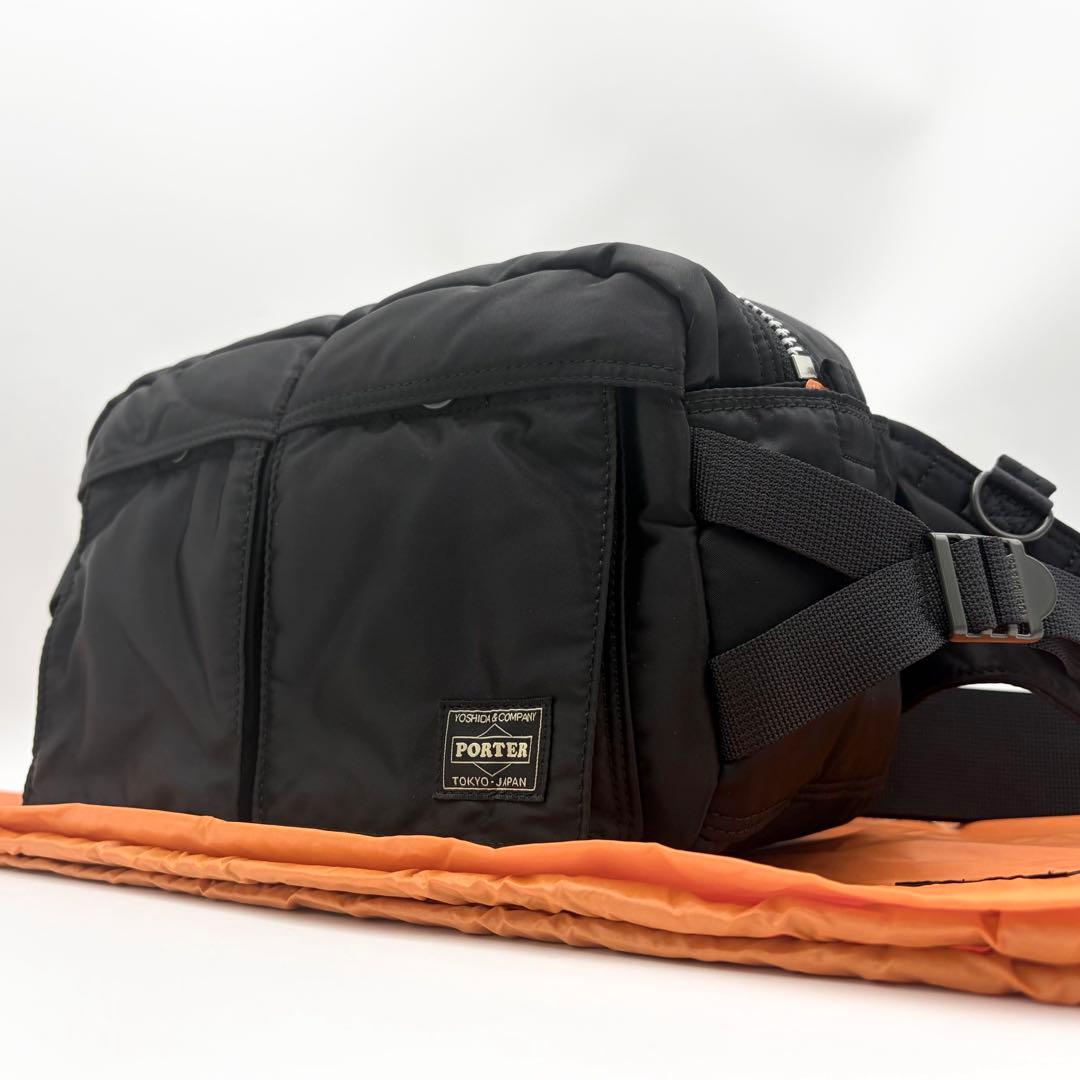 新素材 ポーター タンカー ヒップバッグ ボディバッグ 黒 ナイロン 男女兼用