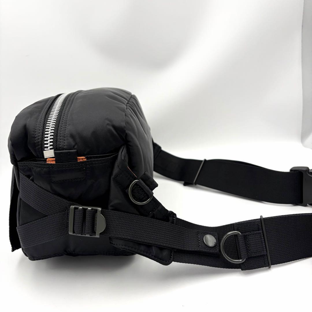 新素材 ポーター タンカー ヒップバッグ ボディバッグ 黒 ナイロン 男女兼用