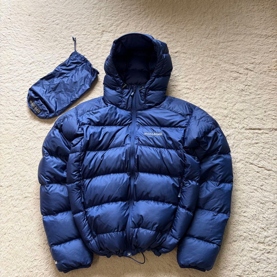 mont-bell ライトアルパインダウン パーカ 00s 90s M 紺 短丈