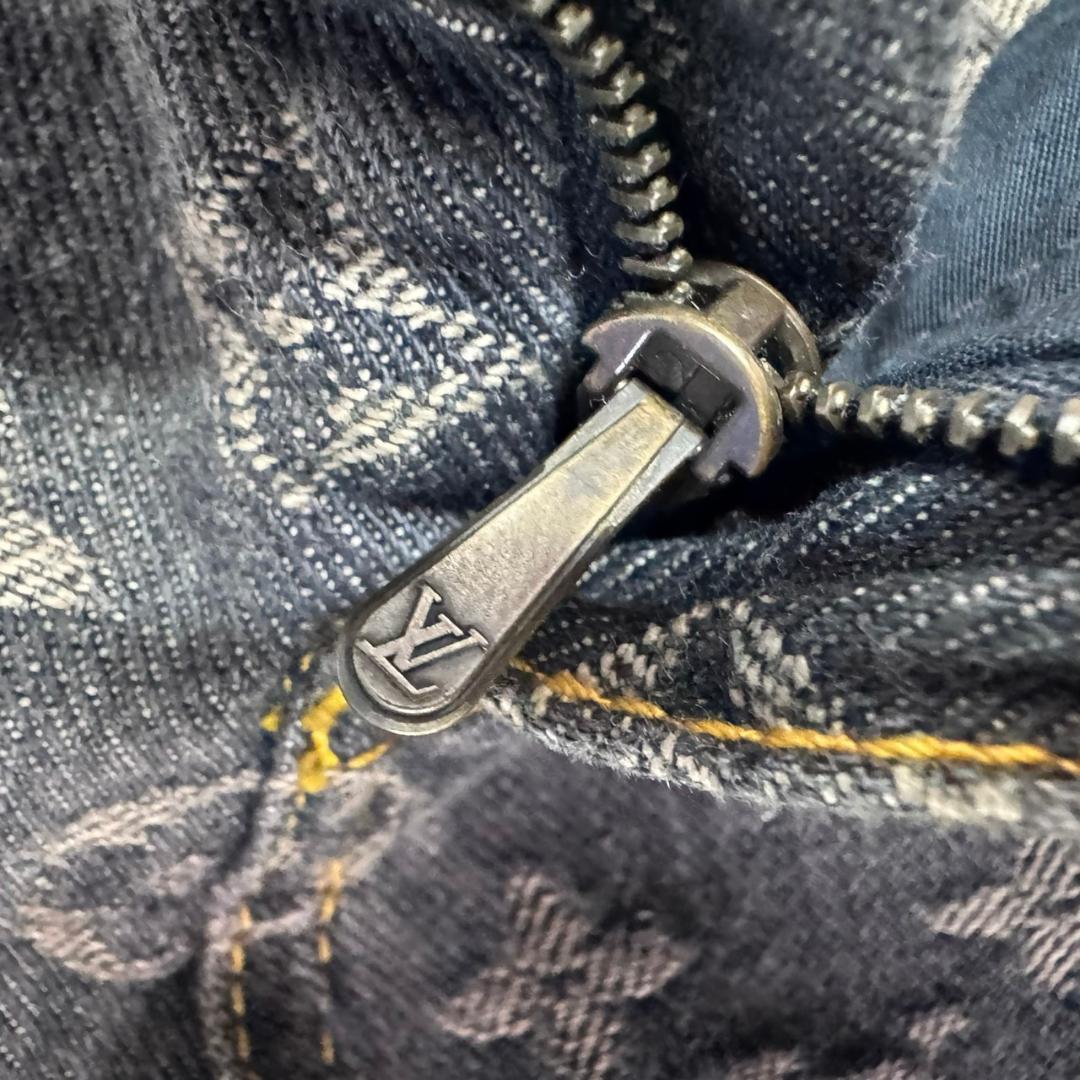 rina ヴィトン モノグラム ジャガード デニム パンツ 36 ジーンズ