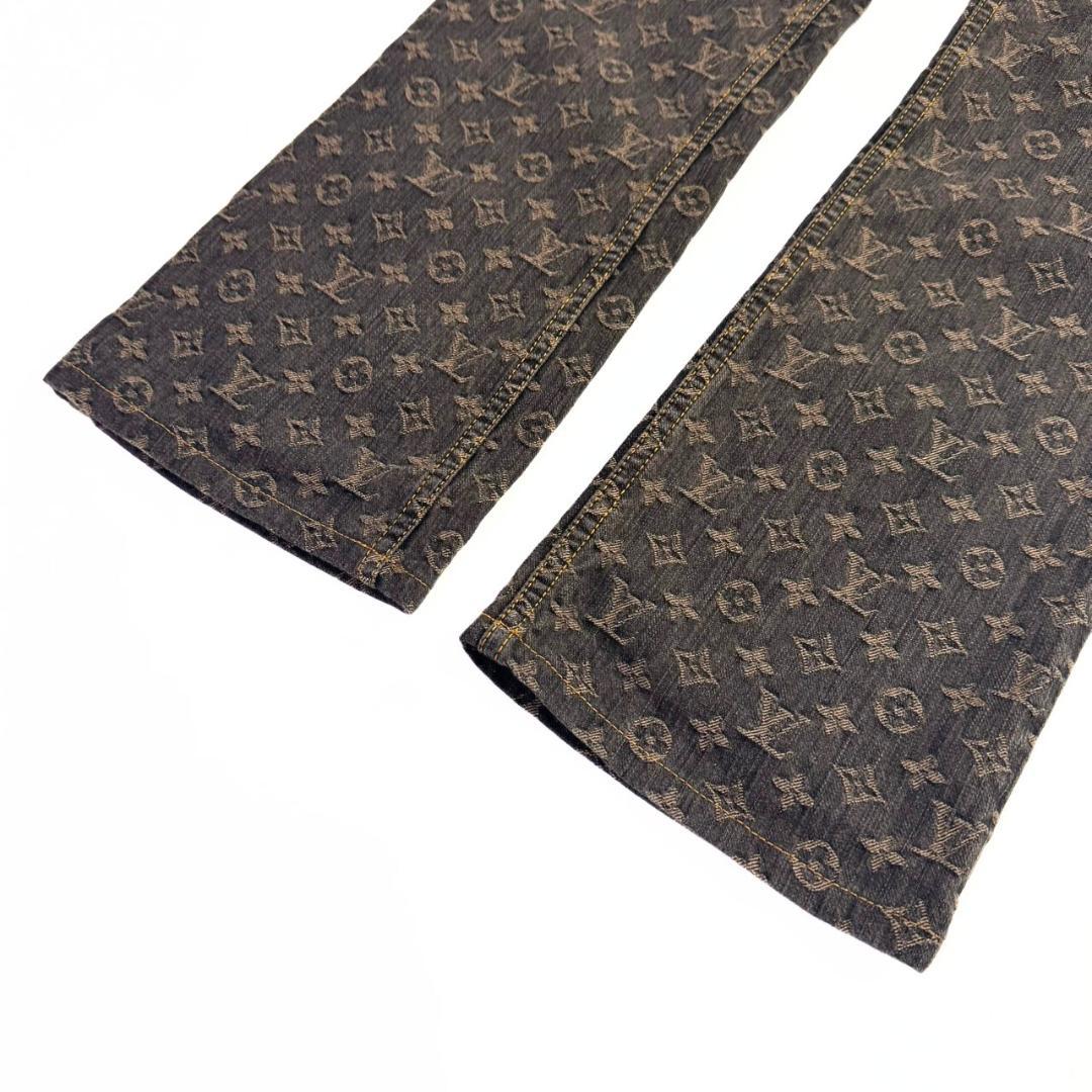 rina ヴィトン モノグラム ジャガード デニム パンツ 36 ジーンズ