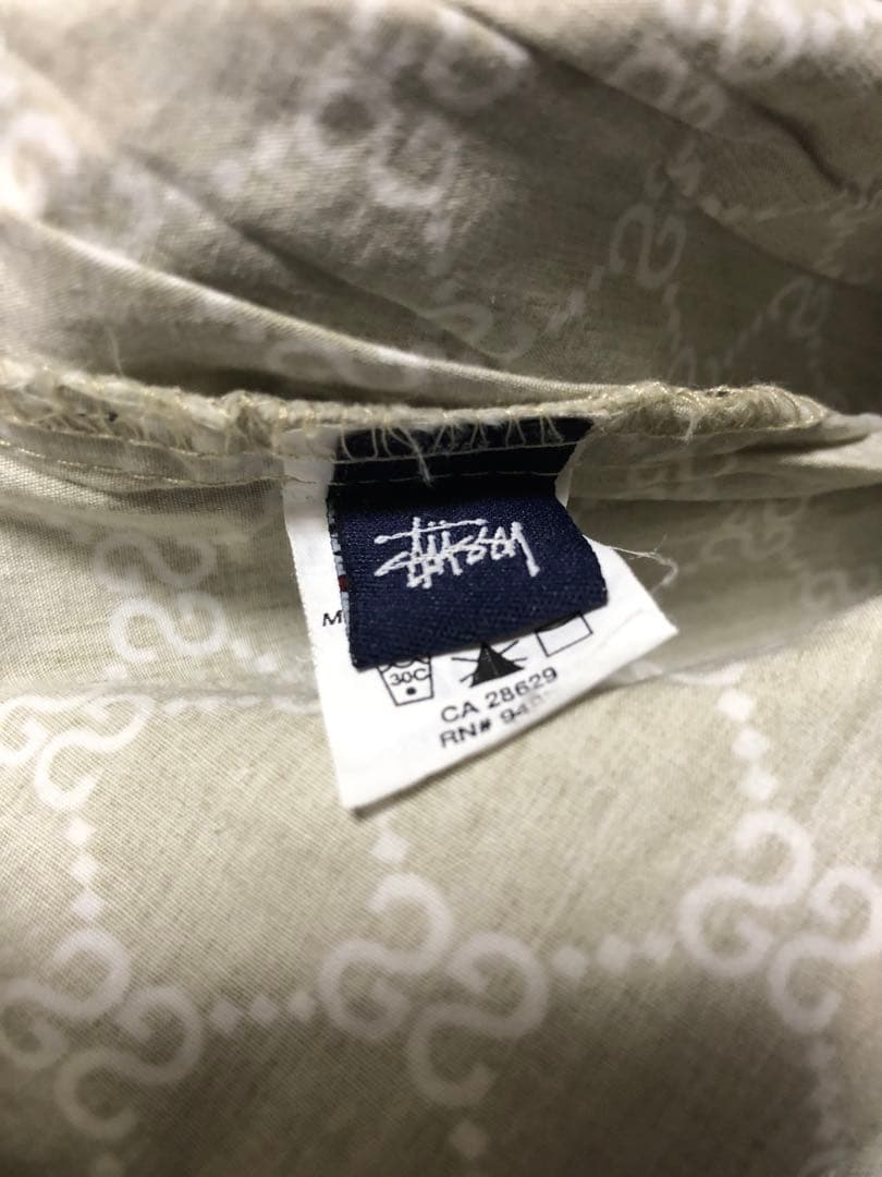 OLD STUSSY G◯CCI風モノグラムシャツM 美品