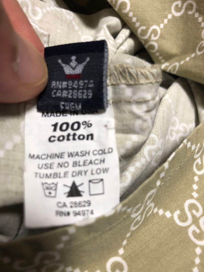 OLD STUSSY G◯CCI風モノグラムシャツM 美品