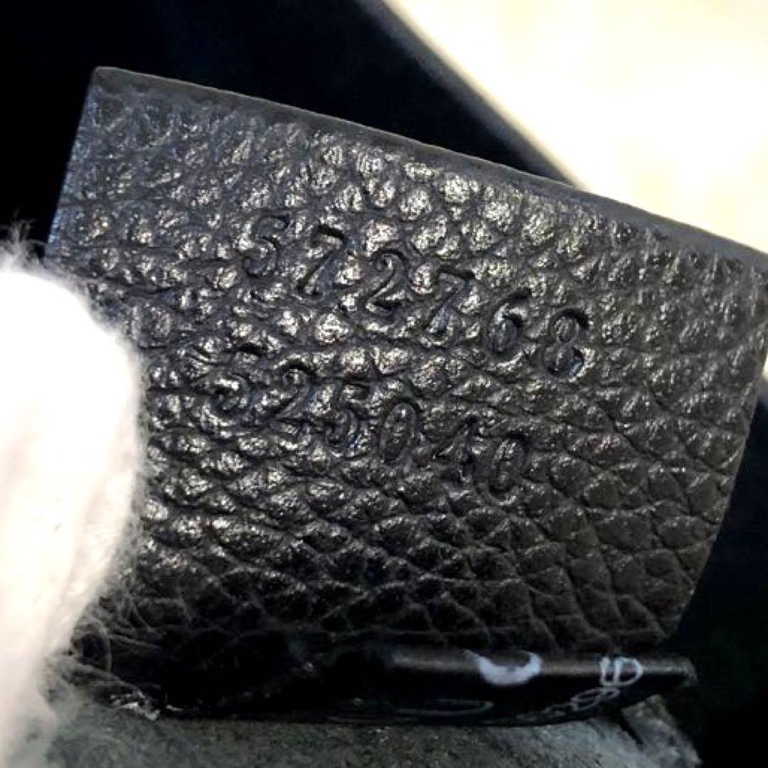 未使用級✨グッチ　レザー トートバッグ　ロゴ シェリーライン　ブラック メンズ